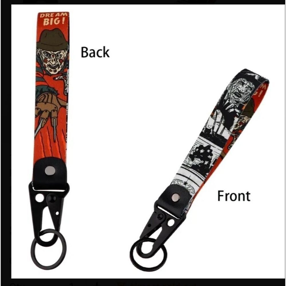 Freddy Kruger nightmare on Elm Street key bracelet wristlet hook latch